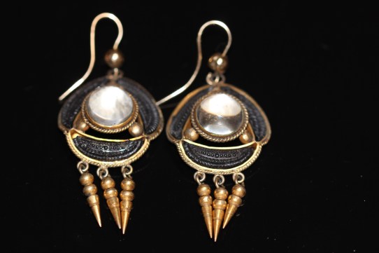 bog oak and crystal earringsIMG_6380