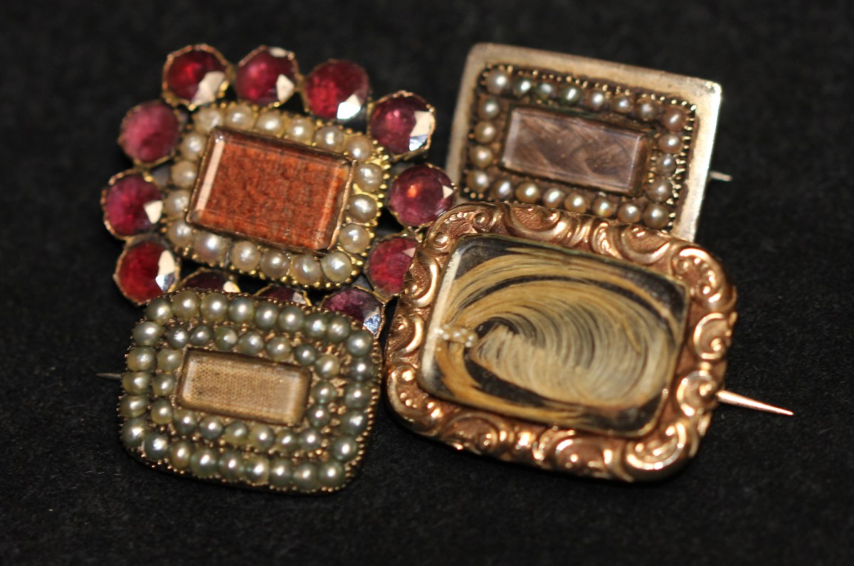 and Victorian Mourning jewellery Pins and Brooches navette