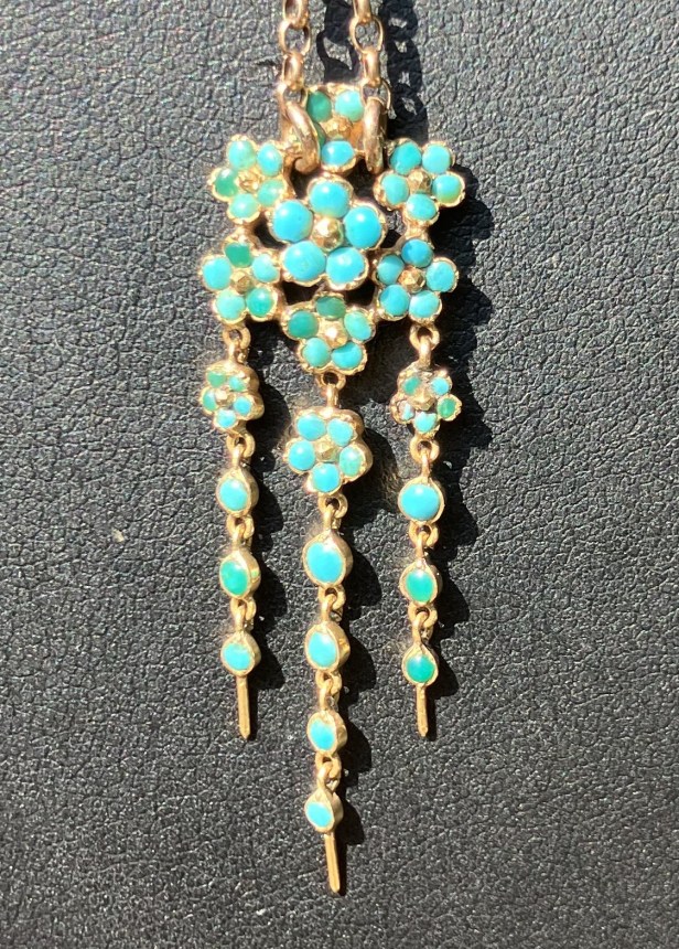 Delicate Victorian turquoise pendant