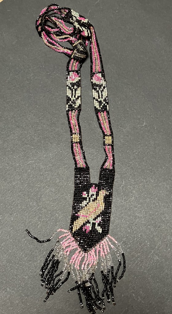 Long Art Deco bead necklace